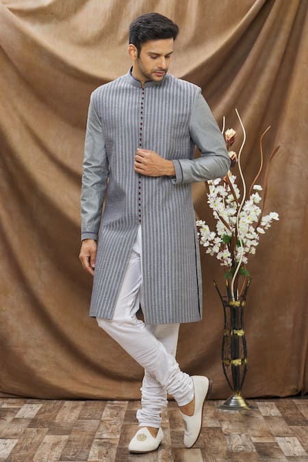 Vivek Karunakaran Embroidered Sherwani Set  