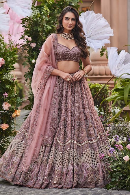 SurabhiChopraLabel La Reine Embroidered Bridal Lehenga Set 