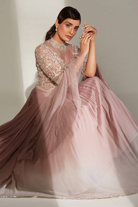 French Novelty: Panoply 14197 Prom Gown with Choker Cape