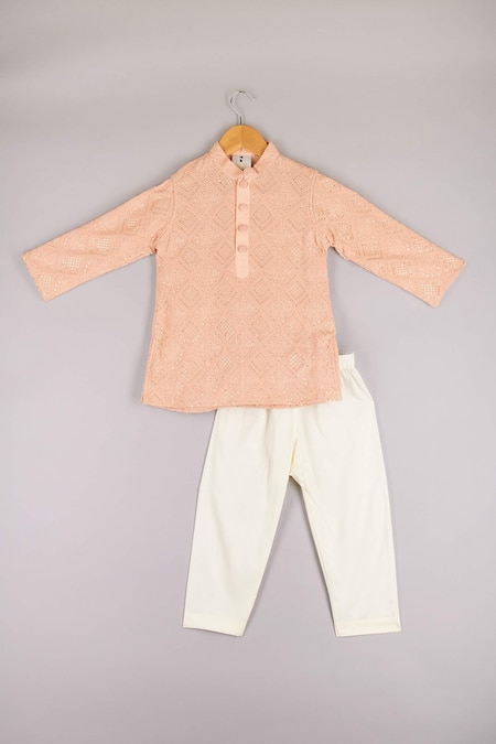 P & S Co Chikankari Embroidered Kurta Set 