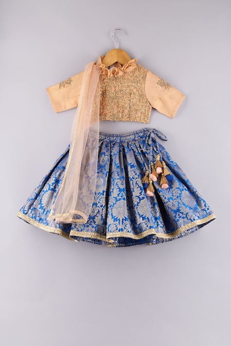 P & S Co Banarasi Brocade Lehenga Set 