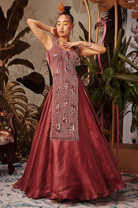 Payal & Zinal Embroidered Kurta & Skirt Set 