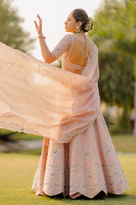Anupraas By Nishant And Rahul Zardozi Embroidered Bridal Lehenga Set 