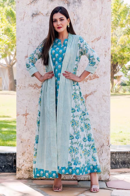 Maxi jacket with floral boarder|jacket style dresses|woman long dresses  styles | Women long dresses, Womens dresses, Style