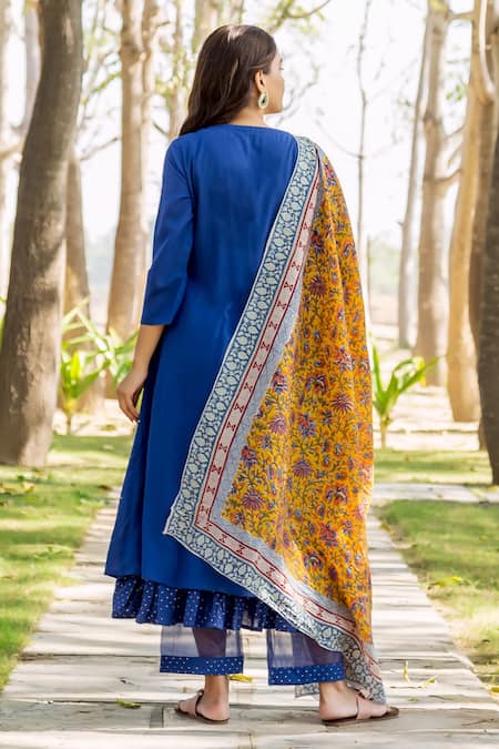 Missprint Sequin Work Layered Kurta Set 