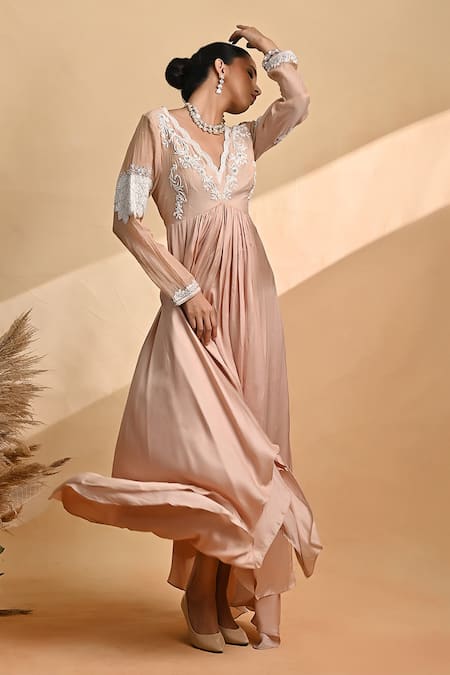 JYOTI SACHDEV IYER Chanderi Asymmetric Gown 