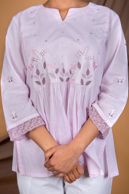 Priya Pink Lace Top