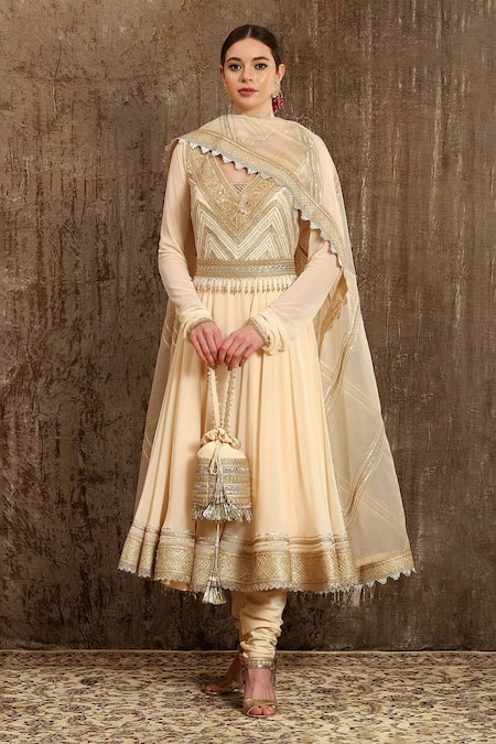 SHIKHAR SHARMA Embroidered Anarkali Set 