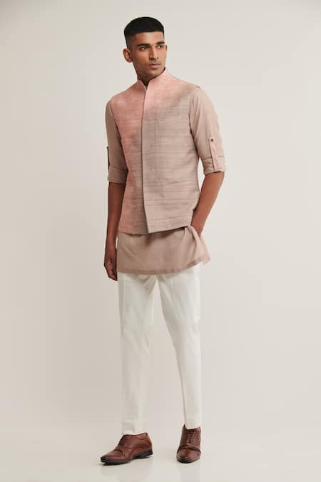 Dhruv Vaish Silk Dyed Jawahar Jacket 