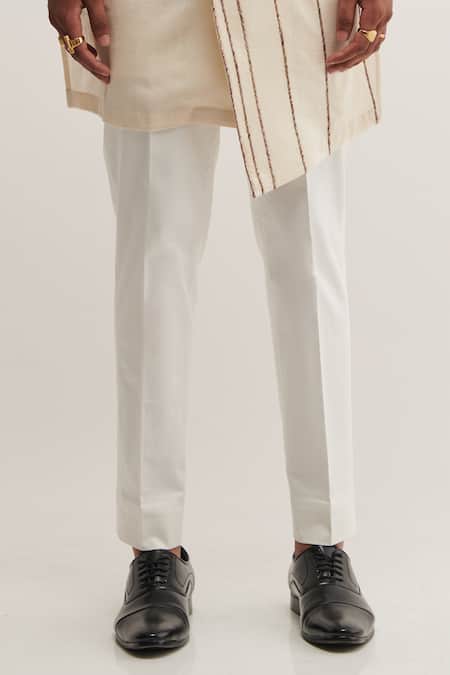 Buy Dhruv Vaish Beige Handloom Cotton Striped Kurta Set Online at Aza Fashions Buy_Dhruv Vaish_Beige Handloom Cotton Striped Kurta Set _Online_at_Aza_Fashions