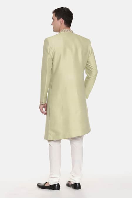 Mayank Modi - Men Pleated Sherwani Set For Kids