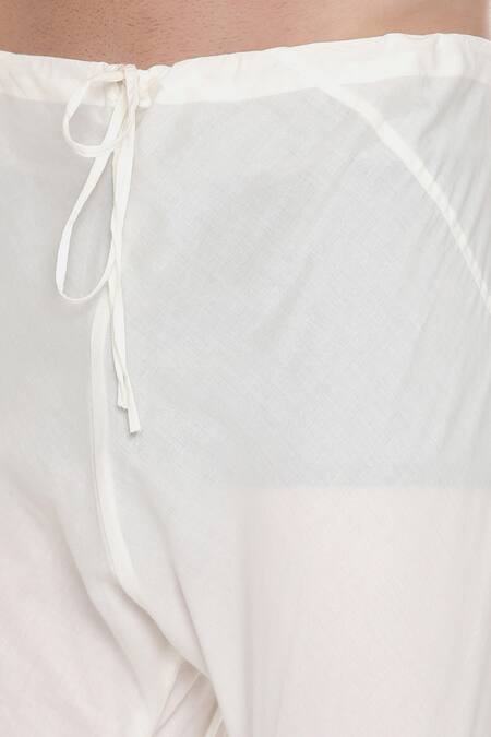 Mayank Modi - Men_Green Silk, Cotton Embroidery Pleated Sherwani Set For Kids_at_Aza_Fashions