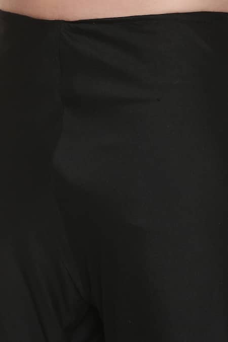 Mayank Modi - Men_Black Silk Cotton Floral Embroidered Kurta Set_at_Aza_Fashions