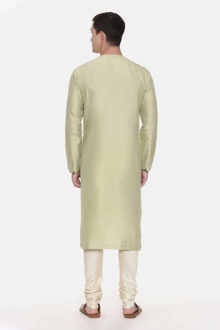 Mayank Modi - Men Asymmetric Printed Kurta Set For Kids