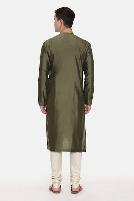 Mayank Modi - Men Asymmetric Printed Kurta Set For Kids