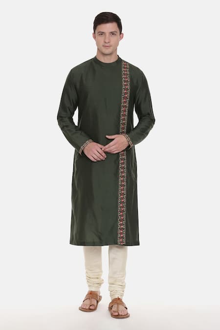 Mayank Modi - Men Silk Cotton Kurta Set 