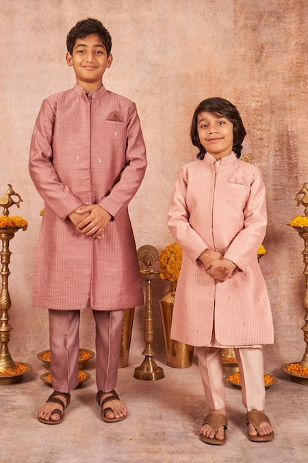 All Boy Couture Purple Muslin, Cotton, Silk Sequins, Zari Embroidered Achkan Kurta Set Online at Aza Fashions All Boy Couture_Purple Muslin, Cotton, Silk Sequins, Zari Embroidered Achkan Kurta Set _Online_at_Aza_Fashions