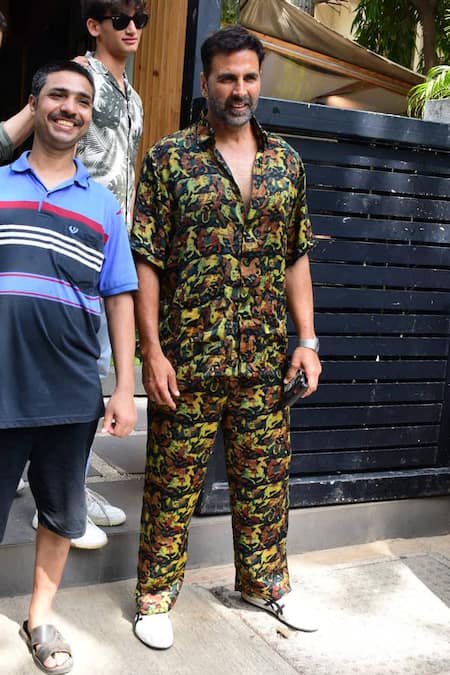 Punit Balana_Green Satin Silk Vegetable Hand Block Print Horse Shirt And Pant Set _at_Aza_Fashions