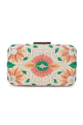 Buy_The Purple Sack_Multi Color Embroidery Floral Clutch With Sling _Online_at_Aza_Fashions