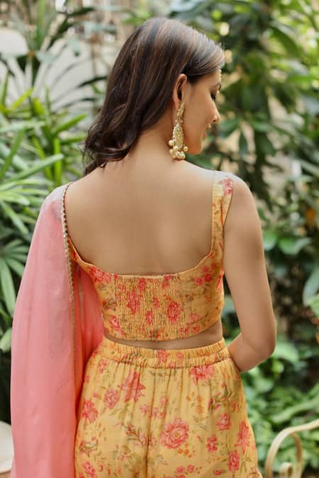 Roze Sana Printed Sharara Set 