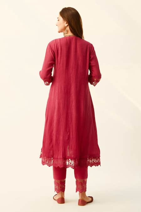 Roze Mahjabeen Lace Work Kurta Set 