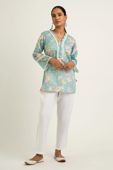 Women Ethnic Short Kurti Tunic Raw Silk Embroidery Grey Kurta Shirt Dress  BD408 | eBay