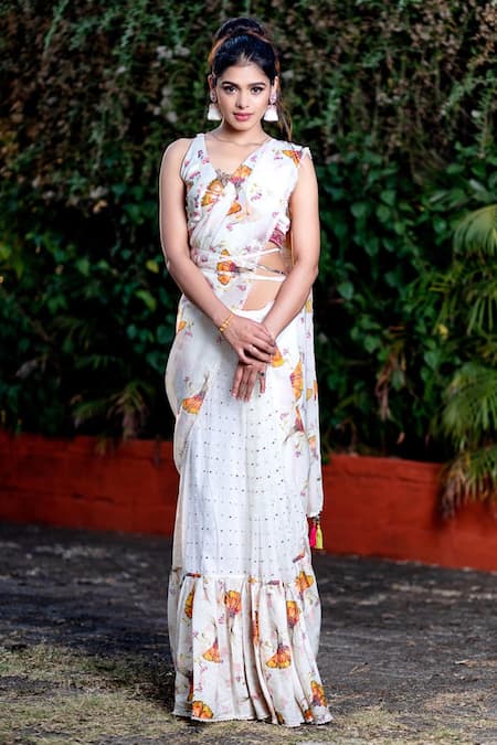 Aaryaa By Kashveen Kohli Printed Saree With Blouse 