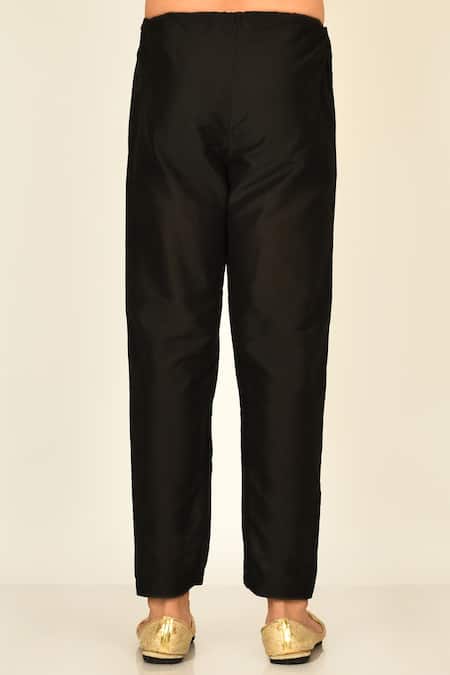 Shop Arihant Rai Sinha Black Cotton, Silk Sequins Floral Embroidered Sherwani Set Online at Aza Fashions Shop_Arihant Rai Sinha_Black Cotton, Silk Sequins Floral Embroidered Sherwani Set _Online_at_Aza_Fashions