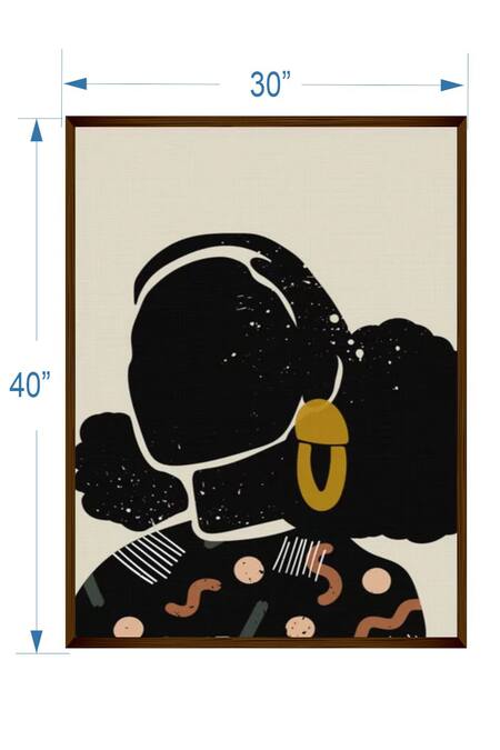 The Art House_Multi Color Canvas Digital Print Abstract Woman Painting_Online_at_Aza_Fashions