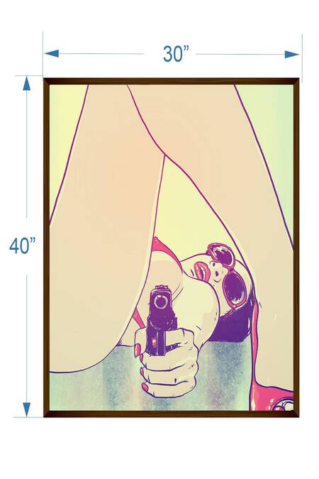 The Art House_Multi Color Canvas Digital Print Abstract Painting_Online_at_Aza_Fashions