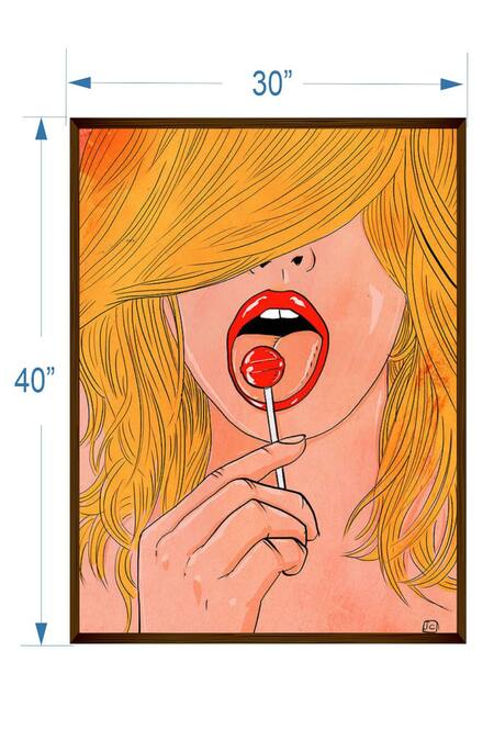 The Art House_Multi Color Canvas Digital Print Abstract Painting_Online_at_Aza_Fashions