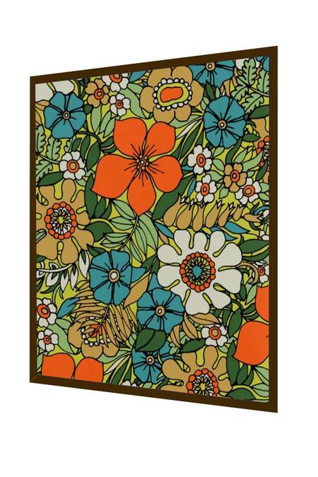 Buy_The Art House_Multi Color Canvas Digital Print Floral Painting_Online_at_Aza_Fashions