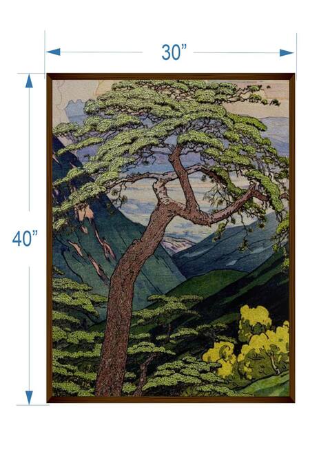 The Art House_Multi Color Canvas Digital Print Tree Painting_Online_at_Aza_Fashions