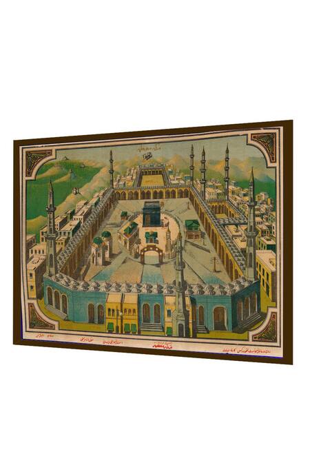 Buy_The Art House_Multi Color Canvas Digital Print Mecca Painting_Online_at_Aza_Fashions