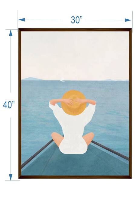 The Art House_Multi Color Canvas Digital Print Summer Vacation Painting_Online_at_Aza_Fashions