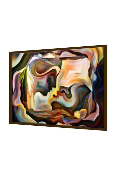 Buy_The Art House_Multi Color Canvas Digital Print Abstract Face Painting_Online_at_Aza_Fashions