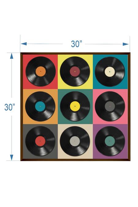 The Art House_Multi Color Canvas Digital Print Pop Art Cd Painting_Online_at_Aza_Fashions