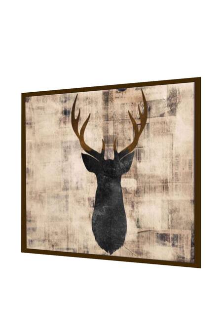 Buy_The Art House_Multi Color Canvas Digital Print Stag Painting _Online_at_Aza_Fashions