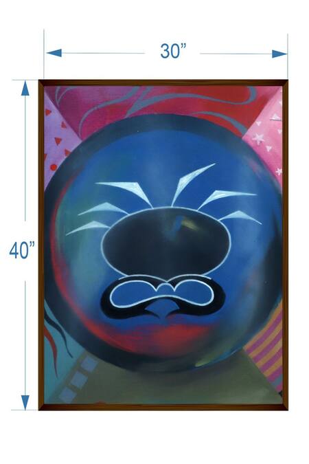 The Art House_Multi Color Canvas Digital Print Abstract Painting_Online_at_Aza_Fashions