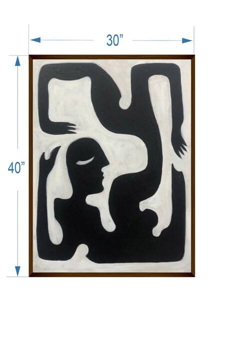 The Art House_Multi Color Canvas Digital Print Abstract Painting_Online_at_Aza_Fashions