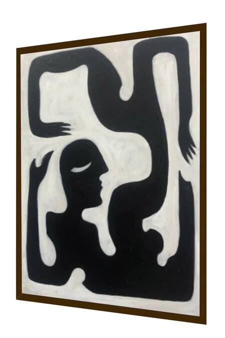 Buy_The Art House_Multi Color Canvas Digital Print Abstract Painting_Online_at_Aza_Fashions