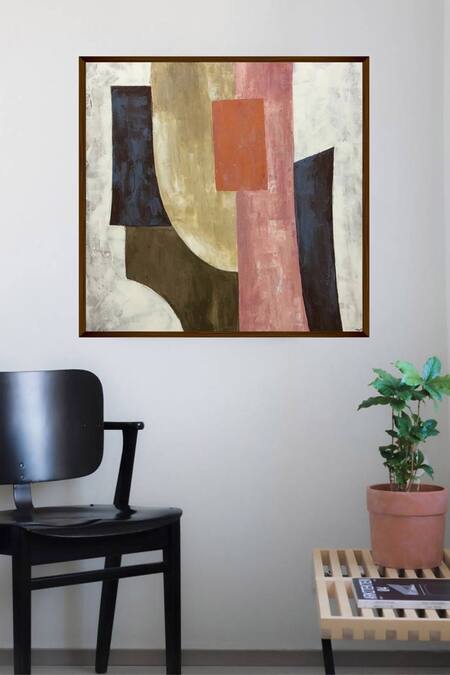 The Art House Multi Color Canvas Digital Print Abstract Painting