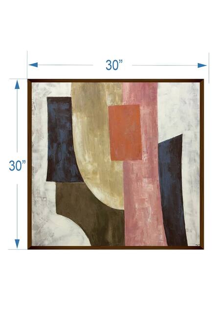 The Art House_Multi Color Canvas Digital Print Abstract Painting_Online_at_Aza_Fashions