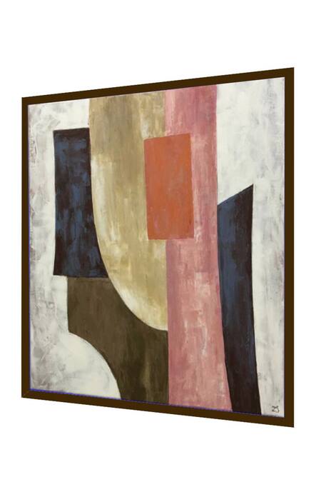 Buy_The Art House_Multi Color Canvas Digital Print Abstract Painting_Online_at_Aza_Fashions