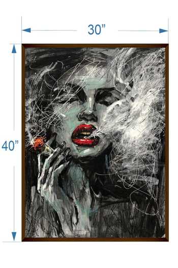 The Art House_Multi Color Canvas Digital Print Abstract Face Painting_Online_at_Aza_Fashions