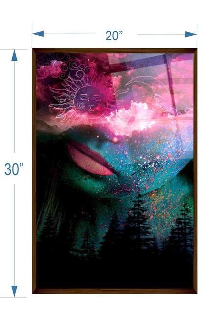 The Art House_Multi Color Canvas Digital Print Abstract Painting_Online_at_Aza_Fashions