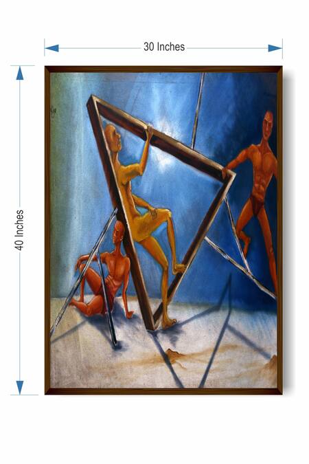 The Art House Multi Color Canvas Digital Print Abstract Painting Online at Aza Fashions The Art House_Multi Color Canvas Digital Print Abstract Painting_Online_at_Aza_Fashions