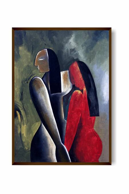 Shop The Art House Multi Color Canvas Digital Print Abstract Painting at Aza Fashions Shop_The Art House_Multi Color Canvas Digital Print Abstract Painting_at_Aza_Fashions