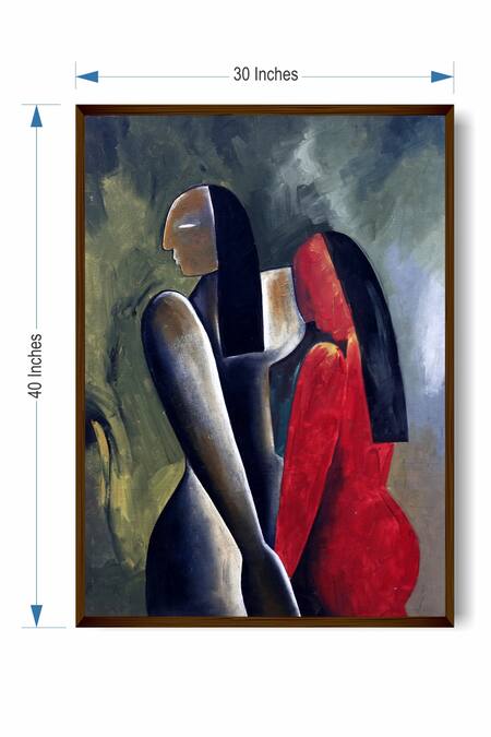 The Art House Multi Color Canvas Digital Print Abstract Painting Online at Aza Fashions The Art House_Multi Color Canvas Digital Print Abstract Painting_Online_at_Aza_Fashions