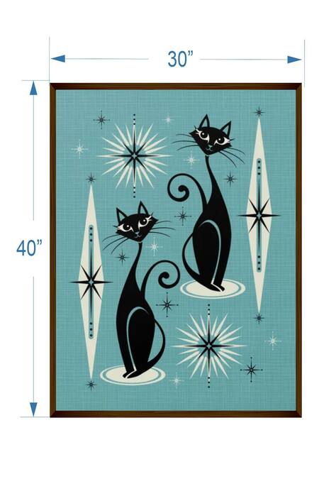 The Art House Multi Color Canvas Handmade Atomic Cat Painting Online at Aza Fashions The Art House_Multi Color Canvas Handmade Atomic Cat Painting_Online_at_Aza_Fashions